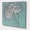 Designart - Teal Blossoming Dandelion - Modern & Contemporary Canvas Art Print